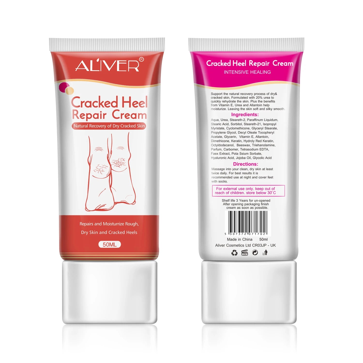ALIVER Wholesale Repair Moisturize Intensive Heeling Anti Drying Cracked Heels Foot Crack Cream