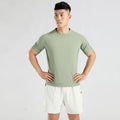 Custom Logo Men's Spandex/Polyester Eco-Friendly Breathable Plus Size Regular Fit Summer Reversible Short Sleeve Crew Neck 180g