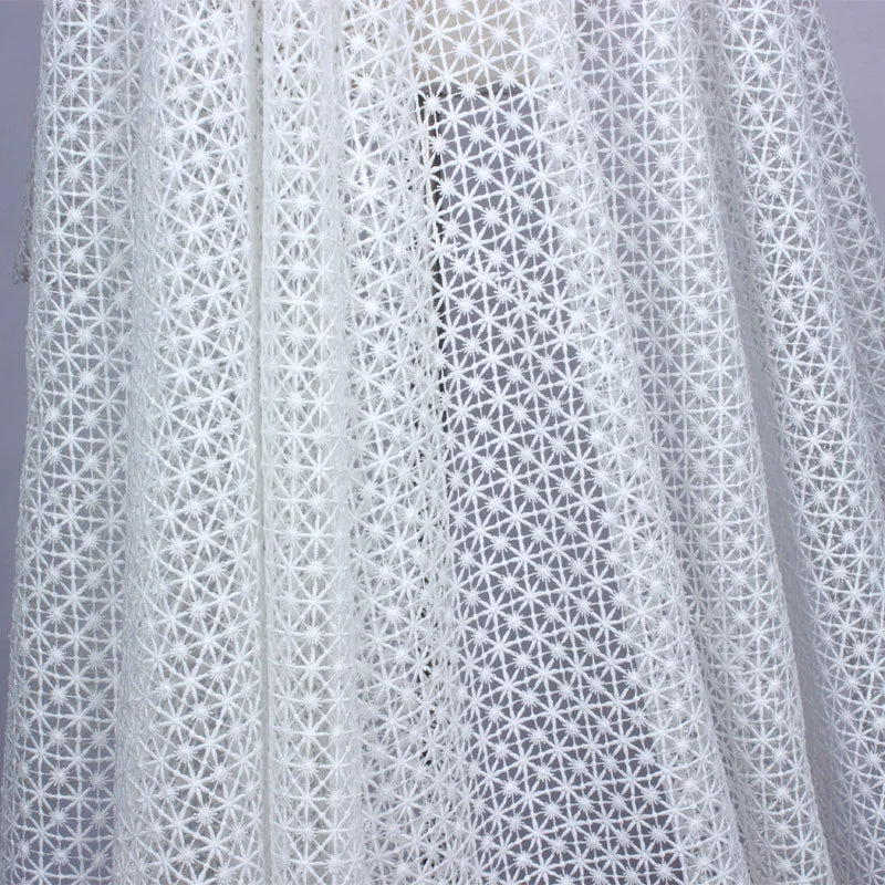 White Haute Dubai Lace Designer Dress Guipure Lace Fabric