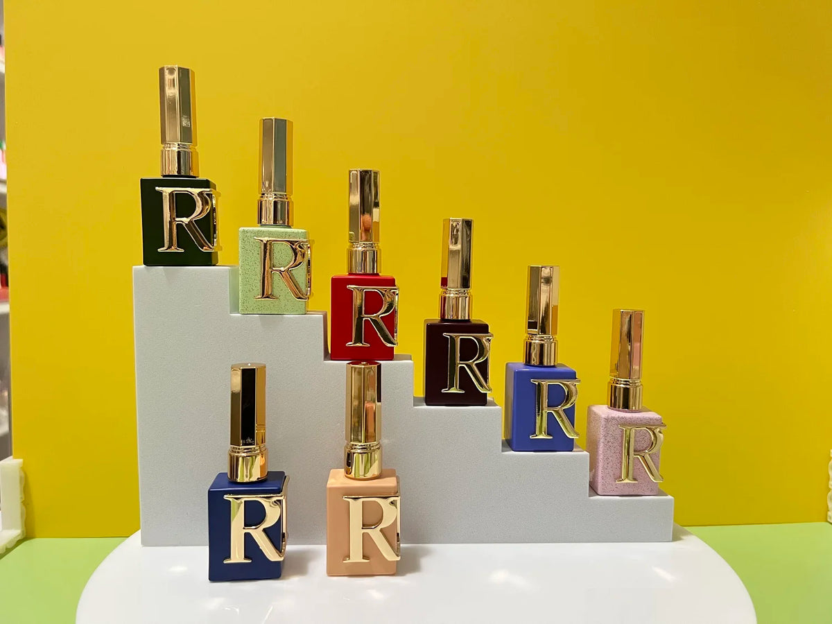 Custom Color Logo 15ml Artwork Printing Empty Square UV Proof Gel Glass Nail Polish Bottle with Color Matched Cap