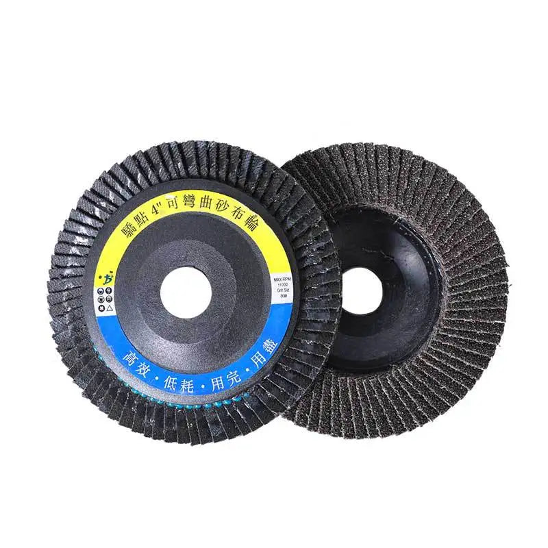 Abrasive Flap Disc Rubber Cover Polishing Metal Shutter Wheel Grinder Polisher Jewelry Tool Sets 100mm 40/60/80/-1200#