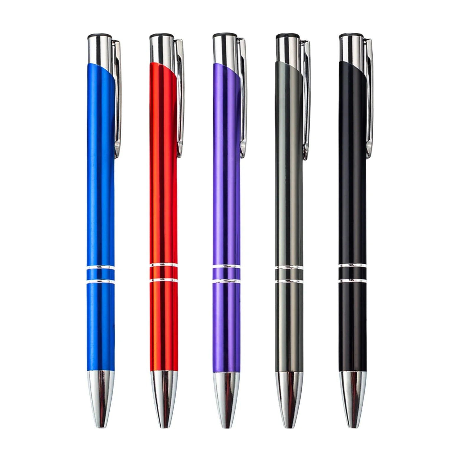 Luxury Metal Ballpoint Pen Custom Logo Laser Engraved Executive Signature Pen Corporate Branding Promotional Gift Bulk
