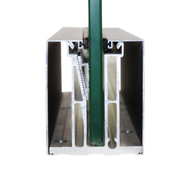 Aluminum Alloy SO1002 U Channel Decking Railing and Glass Balustrade W86xH101mm Glass Enclosure Undercut for Balcony