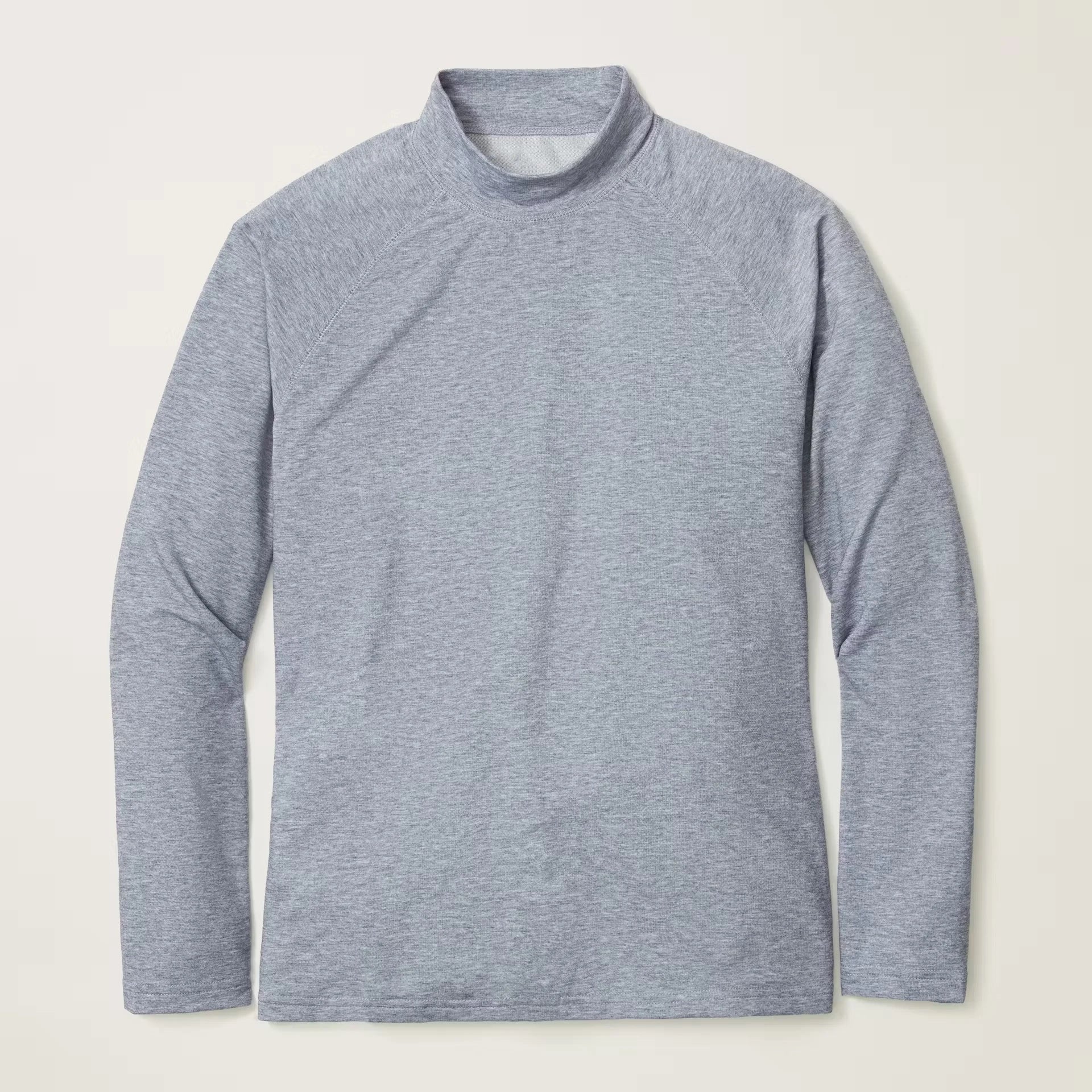 Men's Performance Mock Neck Long Sleeve T Shirts Raglan Sleeve Lightweight Base Layer