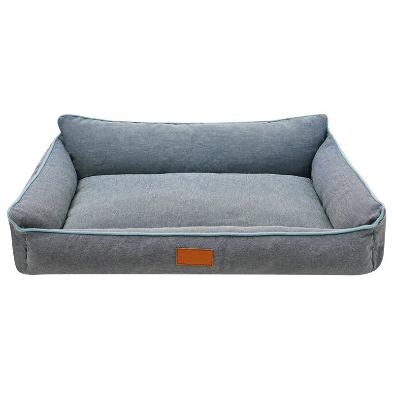 Four Seasons Universal Rectangular Pet Bed Soft Fluffy Cloth Kennel Removable Washable Cat Mat Cross-Border Raised Bed for Dogs