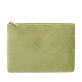 Wholesale Makeup Bag Cosmetic Zipper Embroidery Pouch Custom Velvet Make up Pouch Factory OEM Beauty Bag with Logo