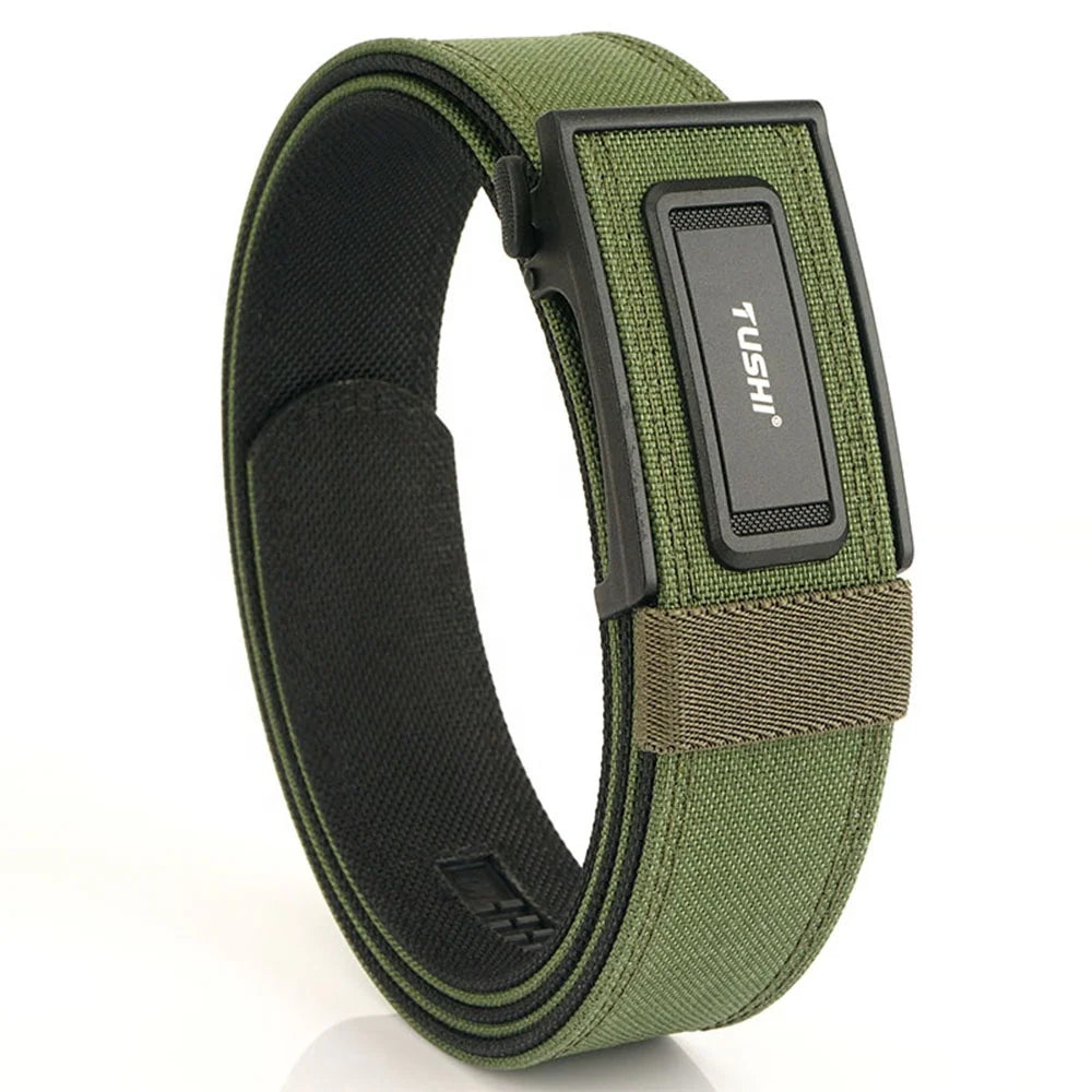 NEW 3.8cm Alloy Automatic Buckle Tactical Belt Reinforced 1100D Bilayer Nylon Heavy Duty Utility EDC Wholesale Factory