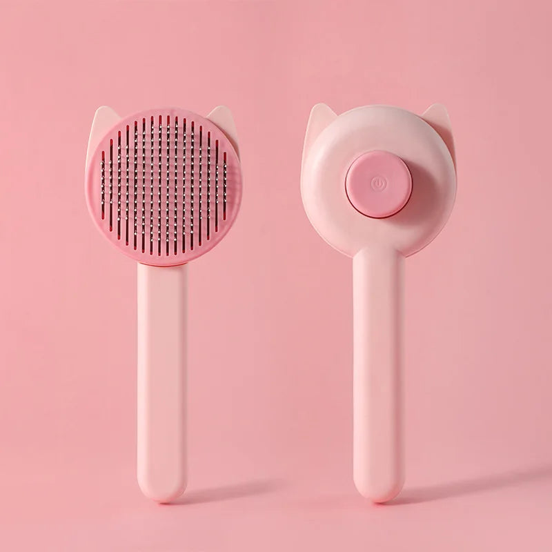 New Style  Easily Removes Cat Grooming  Brush for Dog Cat Indoor  with Metal Cat Comb