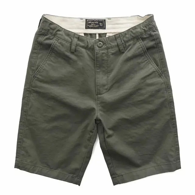 Summer Men's Shorts Cotton Solid Casual Classic Silm Fit Cargo Shorts