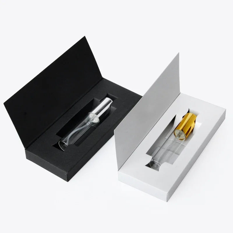 Logo Customized Mini 10ml Glass Perfume Bottle with Box Packaging 3ml Small Sample Empty 5ml Spray Bottle Parfum Box Low MOQ