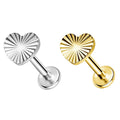 G23 Titanium 16G Butterfly Cartilage Studs 14K Body Jewelry Heart Pattern Cute Insect Tragus Helix Conch Lip Ring Piercing