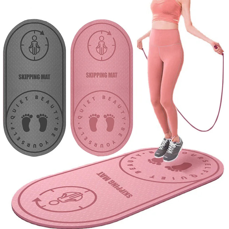 OEM Customize High Quality Wholesale Non-slip Foldable Multi-functional Fitness Exercise Tpe Yoga Mat Jump Rope Skipping Mat
