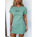 Ladies Mini Dresses Summer 2026 Custom Logo Oversized T-shirt New Fashion Shirt Dress for Women