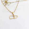 Puerto Rico Jewelry Countries Map Necklace Heart Necklace Jewelry Findings Necklace Gold 18k Collier Tendance