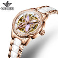 OUPINKE 3239 Series Mechanical Skeleton Watches Women Wrist Luxury Watch Custom Logo Women Ladies Watches Brands Luxury