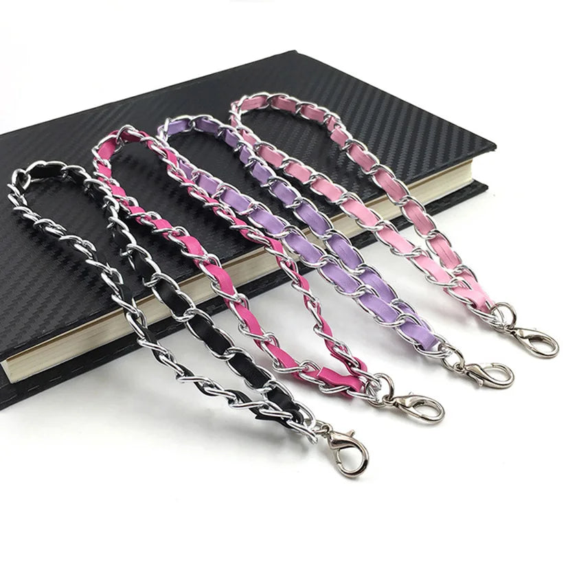 For Deepeel AL080 16cm Women's Shoulder Bag Straps PU Leather Handbag Accessories with Chain Strap Special Bag Parts Accessories