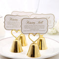 Kissing Bell Silver Gold Heart Bell Place Card Holder Photo Clip Gift for Wedding Table Decoration Supplies Favors Gifts