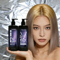 Private Label Vegan Organic Anti-Dandruff Nourishing 2-IN-1 Formula Color-Protection Violet Toning Shampoo Unisex