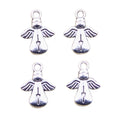 Angel Charms Accessories Antique Silver Color Alloy Angel Charms Pendant for Jewelry Making 17x13MM