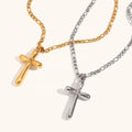 Dingran NECKLACE New Arrival Cross Pendant Necklace Gold Plated Stainless Steel Jewelry