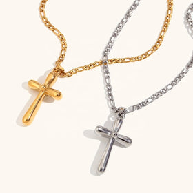 Dingran NECKLACE New Arrival Cross Pendant Necklace Gold Plated Stainless Steel Jewelry