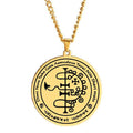 Symbol Gamblers Demon Asmodeus Provides Worldly Pleasures Power Magical Talismans Laser Cut Stainless Steel Pendant Necklace