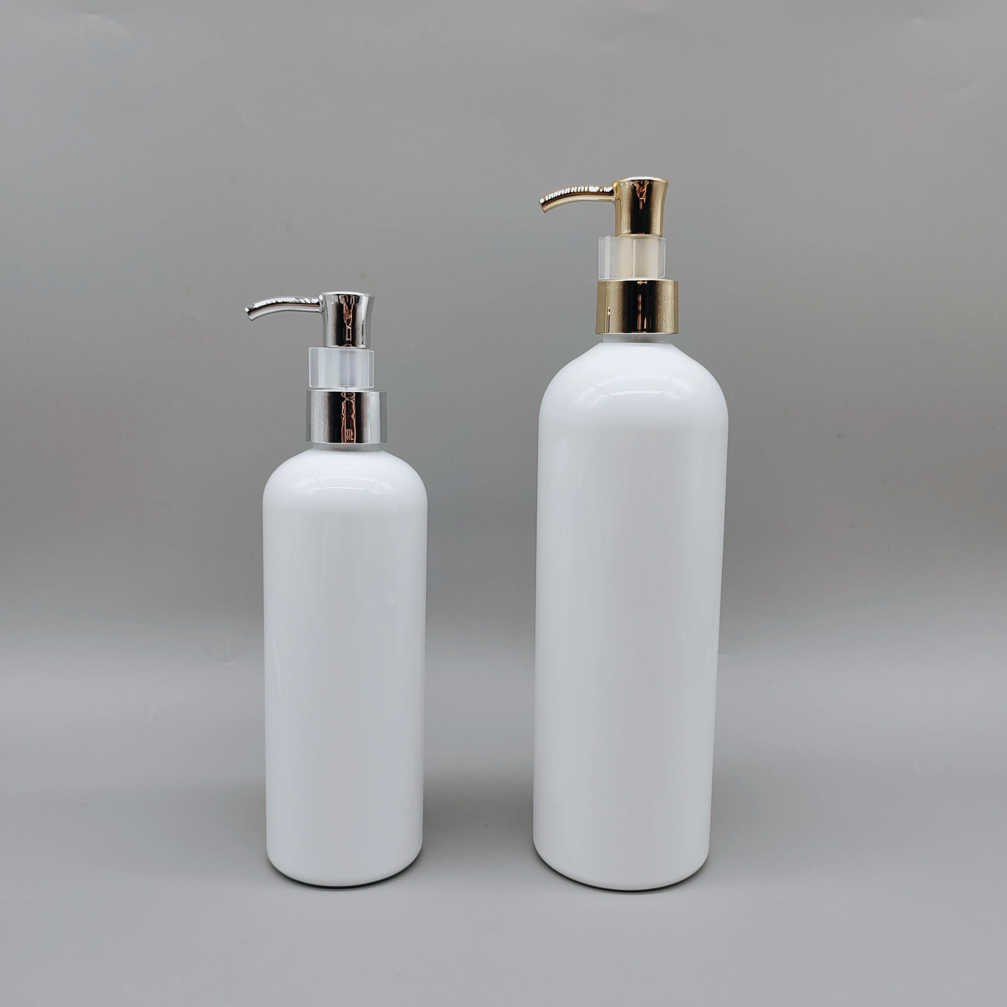 Luxury 300ml 500ml Shampoo Body Wash Lotion Shower Family Pack Boston Shape Plastic Pump Sprayer Skin Care Serum False Eyelashes