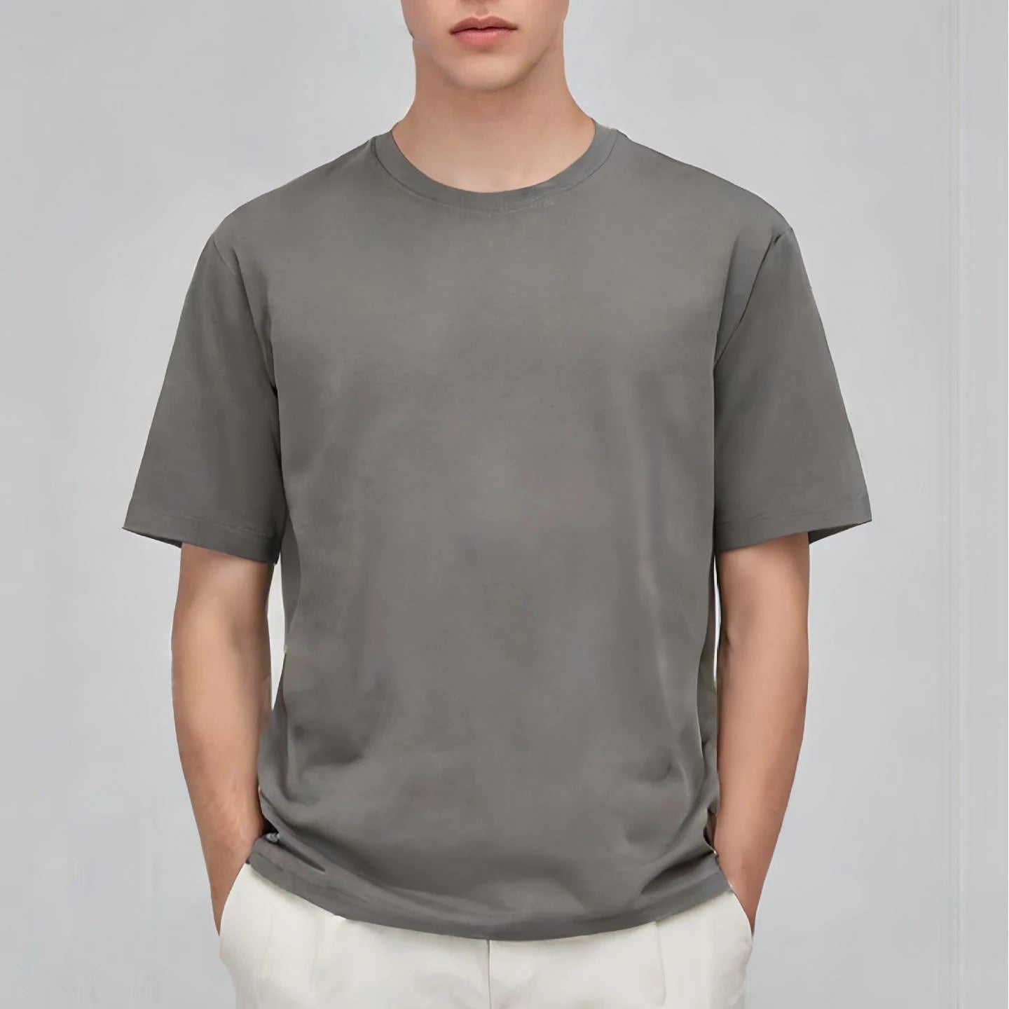 Unisex Casual Loose Oversized Cotton T-Shirt Men's White 100% Knitted Fabric Digital Printing New Collection