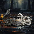 Custom OEM Special Design Men's Animal Jewelry Retro Snake and Cobra Hiphop Ring Set