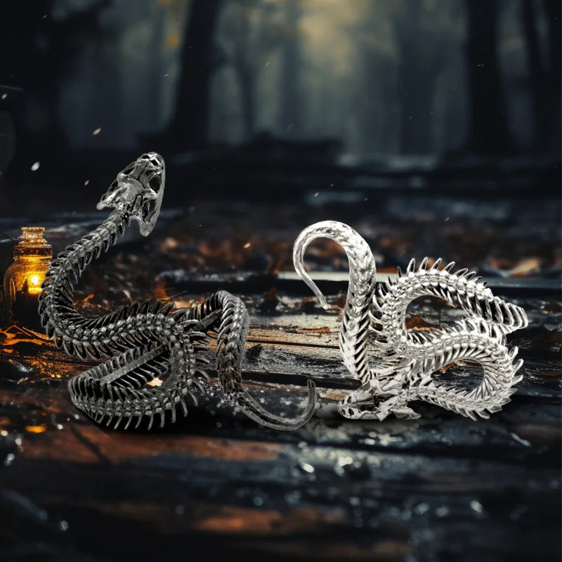 Custom OEM Special Design Men's Animal Jewelry Retro Snake and Cobra Hiphop Ring Set