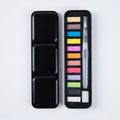 12 Watercolor Paint of Smart Tin Box Package Popular Portable Solid Blocks