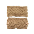 Khaki Pink Blue Acrylic Thermal Custom Made Ladies Movement Knit Headband 30-color Options 11x21cm Fashionable Accessory