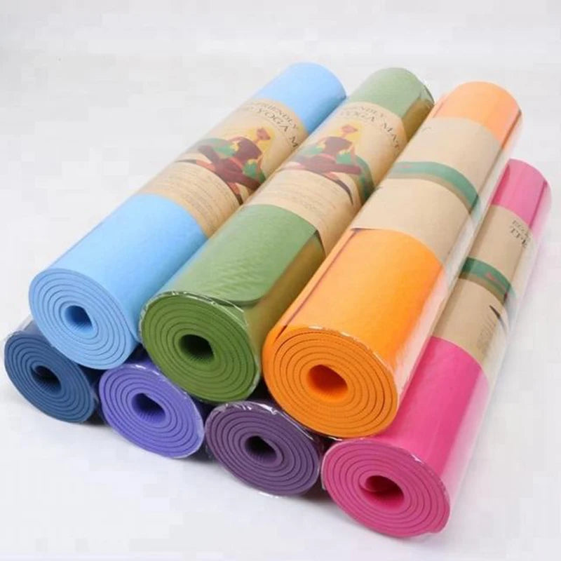 Customized Premium 6mm Thick Eco-Friendly Non Slip Fitness Exercise Yoga Mat Single-Color TEP Yoga Mat