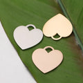 Mirror Polished Big Size Stainless Steel Jewelry 25MM Heart Pendant Charms for Jewelry Making Couple Jewelry Tags