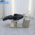 Luxury Electric Head Spa Therapy Hair Salon Washing Shampoo Chair Recliner Adjustable Foot Spa Shampoo Bed Chair With Steamer MegaBDM