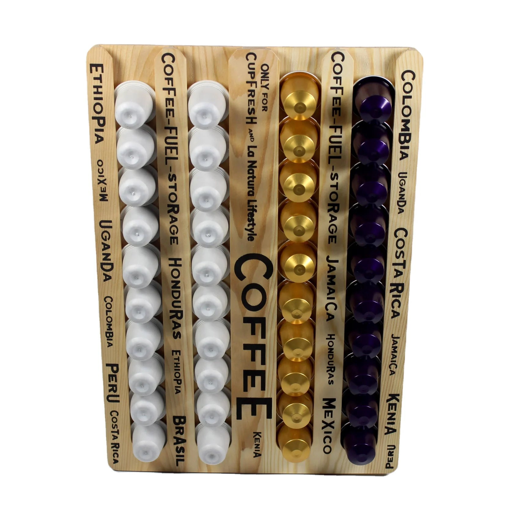Hot 40pcs Wooden Coffee Capsule Holder Pods Storage Rack for Convenient Coffee Capsule Storage