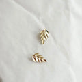 Cute INS Fashion Pure 925 Sterling Silver Mini Leaf Leaves Shaped Stud Earrings for Women Girls Wholesale