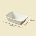 Eco Friendly 650ml Rectangle Bagasse Food Container with Lid Biodegradable OK Compost Certified Microwave Safe Takeaway Box
