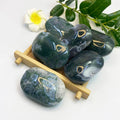 Healing Spiritual Meditation Tumbled Stones DIY Natural Crystal Moss Agate Palm Crystals for Chakra Other Crystal Crafts