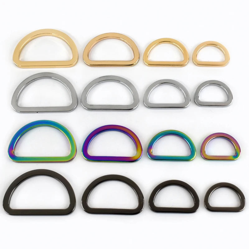 Deepeel KY503 16-38mm Luggage Hardware Accessories DIY Connection Buckles Keychain Metal D Ring Buckle for Handbags