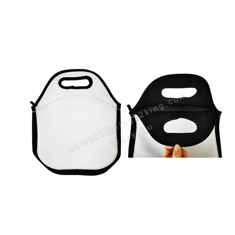 Wholesale Sublimation Blank Lunch Bag Double Layer Insulated Lunch Cooler Tote