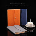 Promotional Wholesale Business Luxury Hardcover Loose-leaf Notebook Gift Set Custom Logo A5 Imitation Leather with Metal Pen Set