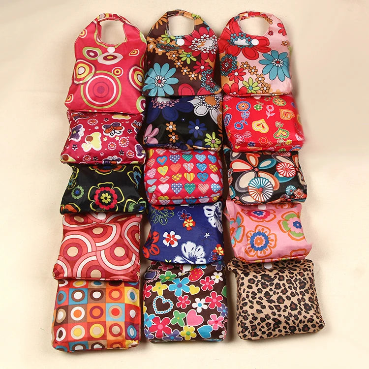 New Washable Durable 210 D Oxford Fabric Folding Tote Eco Shopping Bags Grocery Reusable Large Size Custom Logo Option XuanHe