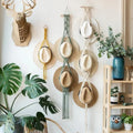 Nordic Style Boho Cotton Hanging Caps Macrame Hat Hangers Hat Organizer Weaving Tapestry Wall Decor for Wide Brim