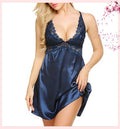 Women Fashion Lingerie Nightgowns Ladies Backless Robe Lace V-neck Nightdress Underwear Pajamas