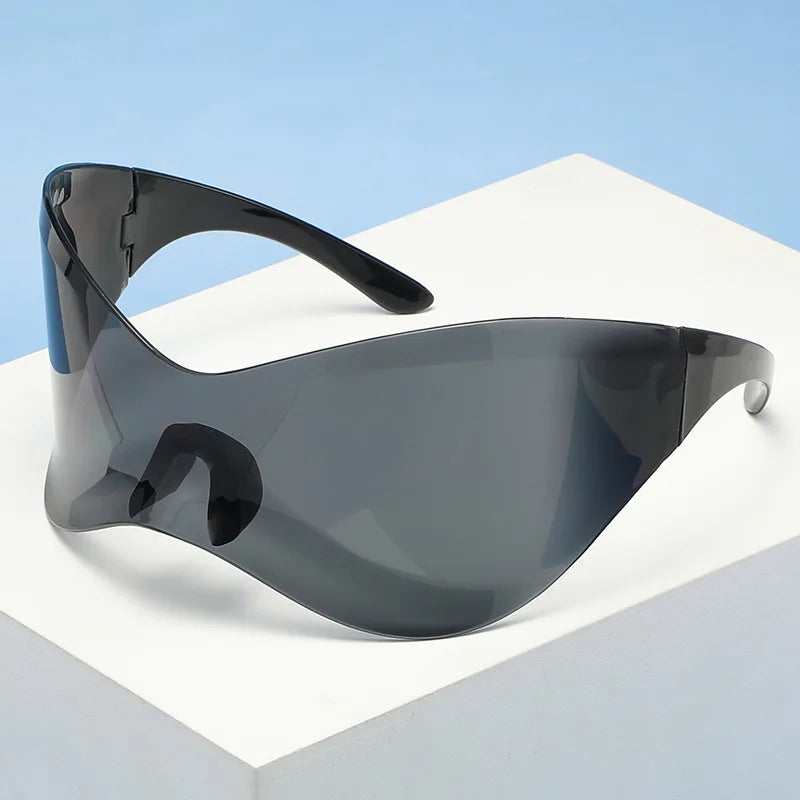 Fashion Sunglasses Newest Hip Hop Trend Framed Sunglasses Y2k Personality Steampunk Sports Sunglasses