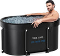 New Arrival Portable Plastic Cold Ice Bath Tub Black Oval Folding Design Lid Wholesale Price for Adults Soaking Therapy Ice Pod