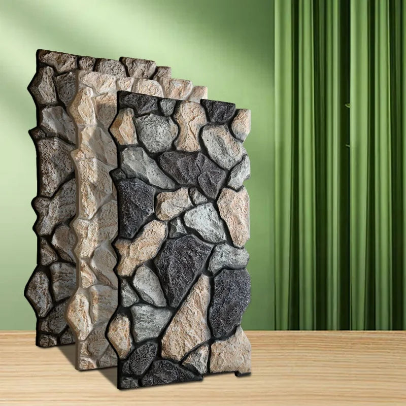 Pu Stone Wall Panel Artificial Stone Decoration Mouldings Rock Veneer  Wall Board Pu Faux Stone Panels