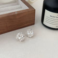 Wholesale 925 Sterling Silver Geometric Big Chunky Flower Shape Stud Earrings for Women Gifts