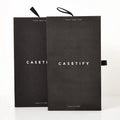 Luxury Drawer Box With Ribbon Handle Custom logo Rigid Cellphone Retail Packaging Mobile Phone case Packaging Box